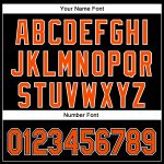 Personalized Black and Orange 3D Curve Solid Baseball Jersey for Men Personalized Black Orange-White 3D Curve Solid Baseball