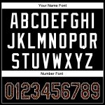 Custom Name Number Authentic Baseball Jersey with 3D Black Orange-White Glitter Dot Design - Personalized Team Apparel Personalized