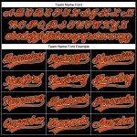 Custom Name and Number Authentic Baseball Jersey - Personalized Black and Orange 3D Pattern Design Personalized Black Orange-White