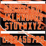 Custom Basketball Jersey with 3D Torn Paper Design - Personalized Black, Orange, and White Team Name & Number Personalized