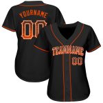 Custom Name Number Black Orange White Drift Baseball Jersey Personalized Fashion Personalized Black Orange-White Authentic