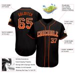 Custom Name Number Black Orange White Drift Baseball Jersey Personalized Fashion Personalized Black Orange-White Authentic