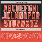 Custom Basketball Jersey - Personalized Authentic Fade in Black, Orange, and White with Team Name and Number Personalized
