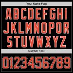 Custom Team Name Number Personalized Black Orange White Basketball Jersey Authentic Throwback Personalized Black Orange-White