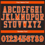 Personalized Black Orange White Baseball Jersey - Custom Team Jersey for Men Personalized Black Orange-White Baseball Jersey