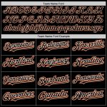 Personalized Black Orange White Baseball Jersey for Men and Women, Custom Team Apparel Personalized Black Orange-White Baseball