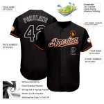 Personalized Black Orange White Baseball Jersey for Men and Women, Custom Team Apparel Personalized Black Orange-White Baseball