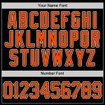 Personalized Baseball Jersey Black Orange White for Men and Women Personalized Black Orange-White Baseball Jersey