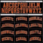 Personalized Baseball Jersey Black Orange White for Men and Women Personalized Black Orange-White Baseball Jersey