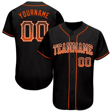 Personalized Black Orange White Drift Baseball Jersey for Fashion Enthusiasts Personalized Black Orange-White Drift Fashion