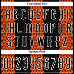 Custom Name Number Sublimation Volleyball Uniform Jersey - Personalized Black Orange White Geometric Design Team Gear Personalized