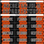 Custom Name Number Sublimation Volleyball Uniform Jersey - Personalized Black Orange White Geometric Design Team Gear Personalized