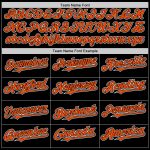 Custom Name Number Baseball Jersey - Personalized Authentic Black Orange-White Mesh Throwback Team Apparel Personalized Black