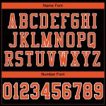 Personalized Black Orange and White Football Jersey for Kids and Adults Personalized Black Orange-White Mesh Football Jersey