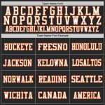 Personalized Football Jersey - Black Orange White Mesh for Men, Women, Kids - Customized Sports Apparel Personalized Black
