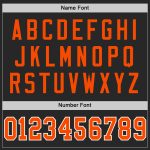Personalized Black Orange White Football Jersey Mesh Throwback Style Personalized Black Orange-White Mesh Throwback Football