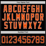Custom Name and Number Performance T-Shirt - Personalized Black Orange-White Team Shirt Personalized Black Orange-White Performance