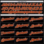 Personalized Performance T-Shirt in Black Orange White - Custom Activewear Personalized Black Orange-White Performance T-Shirt
