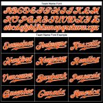 Custom Team Sports Pants with Personalized Name and Number - Black Orange White Personalized Black Orange-White Sports Pants