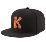 Custom Name Number Adjustable Snapback Hat - Personalized Black and Orange-White Stitched Team Cap Personalized Black Orange-White