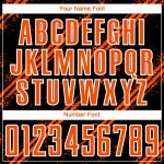 Personalized Soccer Jersey Sublimation - Black Orange-White Uniform 2 Personalized Black Orange-White Sublimation Soccer
