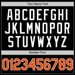 Personalized Black Orange White Throwback Baseball Jersey for Men and Women - Custom Sports Apparel Personalized Black Orange-White