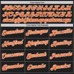 Personalized Basketball Jersey Black Orange White Throwback Style - Size 3 Personalized Black Orange-White Throwback Basketball
