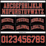 Personalized Basketball Shorts - Black and Orange-White Throwback Style Personalized Black Orange-White Throwback Basketball