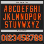 Custom Unisex Softball Jersey - Black Orange-White Two-Button Design, Personalized Athletic Wear Personalized Black Orange-White