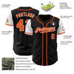 Personalized Black Orange White Two Tone Baseball Jersey for Men and Women Personalized Black Orange-White Two Tone Baseball