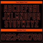 Personalized Black and Orange 3D Wolf Varsity Letterman Bomber Jacket Personalized Black Orange Wolf 3D Bomber Full-Snap