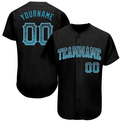 Personalized Black Panther Baseball Jersey Custom Name Number Blue-Gray Authentic Drift Fashion Team Wear Personalized Black