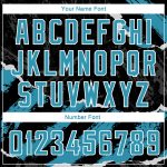 Custom Name and Number Black Panther Basketball Jersey 3D Torn Paper Design - Authentic Blue-White Team Apparel Personalized