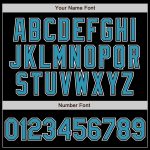 Personalized Black Panther Jersey - Blue-White Gradient Fashion Baseball Shirt Personalized Black Panther Blue-White Gradient