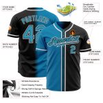 Personalized Black Panther Jersey - Blue-White Gradient Fashion Baseball Shirt Personalized Black Panther Blue-White Gradient