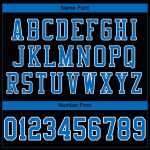 Custom Name Number Black Panther Football Jersey Blue White Mesh Authentic Personalized Black Panther Blue-White Mesh Authentic