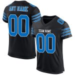 Custom Name Number Black Panther Football Jersey Blue White Mesh Authentic Personalized Black Panther Blue-White Mesh Authentic