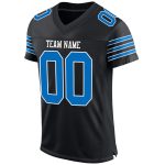 Custom Name Number Black Panther Football Jersey Blue White Mesh Authentic Personalized Black Panther Blue-White Mesh Authentic