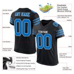 Custom Name Number Black Panther Football Jersey Blue White Mesh Authentic Personalized Black Panther Blue-White Mesh Authentic