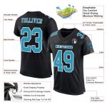 Personalized Black Panther Football Jersey Blue-White Mesh Size 3 Personalized Black Panther Blue-White Mesh Football Jersey