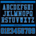 Black Panther Personalized Football Jersey - Blue-White Mesh Design Personalized Black Panther Blue-White Mesh Football Jersey