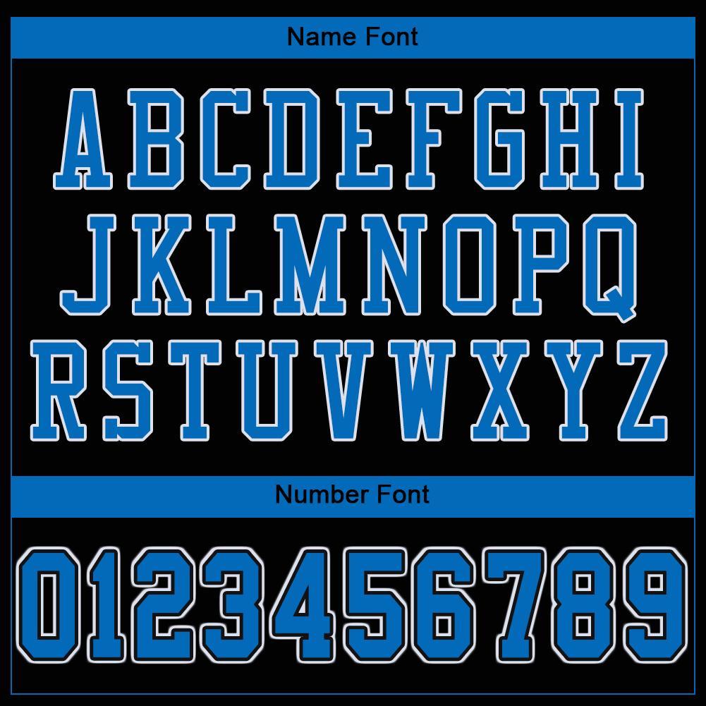 Black Panther Personalized Football Jersey - Blue-White Mesh Design Personalized Black Panther Blue-White Mesh Football Jersey - Image 5