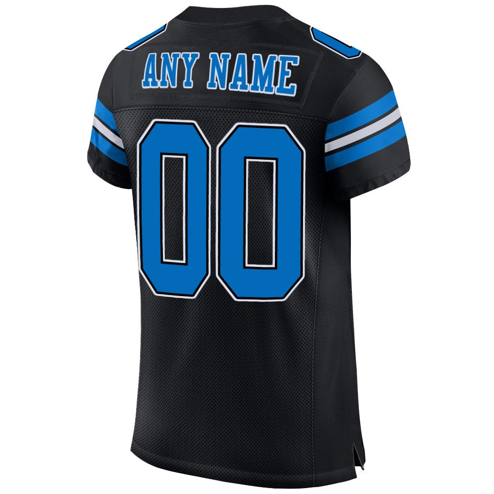 Black Panther Personalized Football Jersey - Blue-White Mesh Design Personalized Black Panther Blue-White Mesh Football Jersey - Image 3