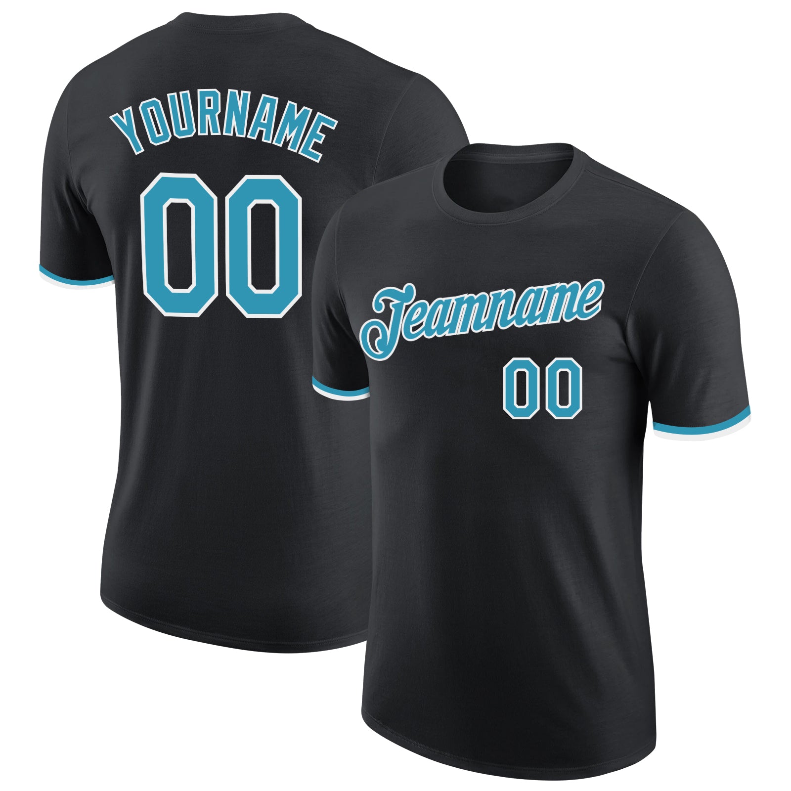 Personalized Black Panther T-Shirt - Blue-White Performance Tee for Fans Personalized Black Panther Blue-White Performance