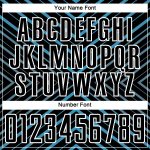 Personalized Black Panther Soccer Jersey with Blue-White Stripes Sublimation Design Personalized Black Panther Blue-White