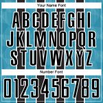 Personalized Black Panther Soccer Jersey - Blue and White Stripes Sublimation Uniform Personalized Black Panther Blue-White