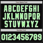Personalized Black Varsity Letterman Jacket Green-White Full-Snap Bomber Personalized Black Pea Green-White Bomber Full-Snap