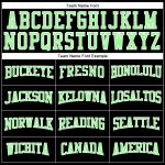 Custom Black Performance T-Shirt with Green and White Long Sleeves for Men Personalized Black Pea Green-White Long Sleeve