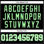 Custom Team Long Sleeve Performance T-Shirt - Personalized Black Pea Green-White with Name and Number Personalized Black