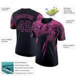 Personalized 3D Abstract Sharp Shape Black Pink Performance T-Shirt Personalized Black Pink 3D Abstract Sharp Shape Performance